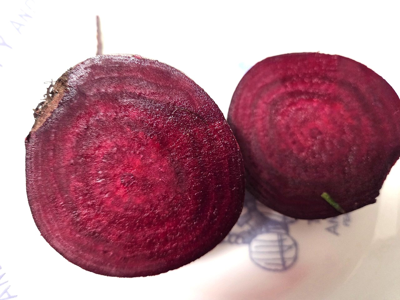 ビーツの断面　渦巻き模様